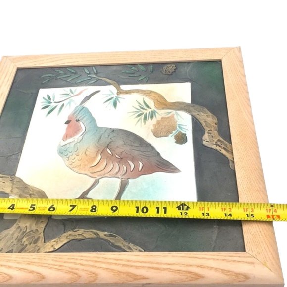 Vintage 🐦 Framed Quail Bird 3D Picture - Picture 6 of 8